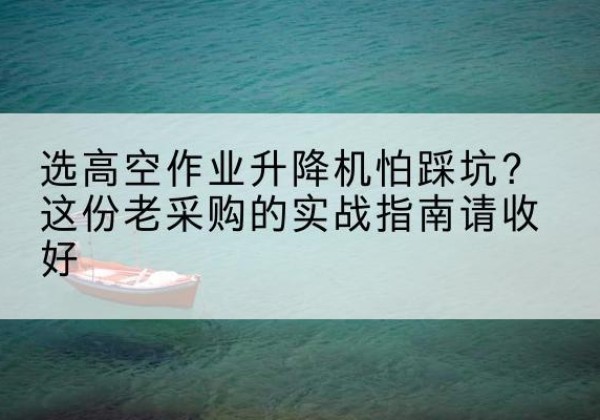 涞水高空作业升降机厂家推荐-选高空作业升降机怕踩坑？这份老采购的实战指南请收好