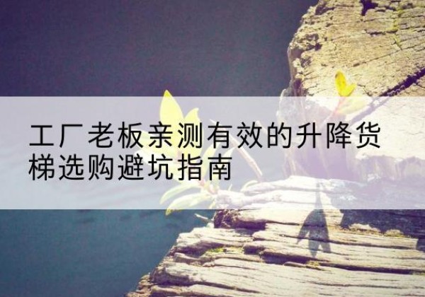 涞水升降货梯怎么选-工厂老板亲测有效的升降货梯选购避坑指南